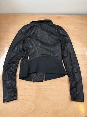 Zella Black Textured Moto-Style Jacket